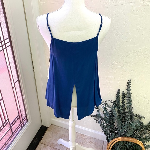 1. State, Fiesta Navy Sleeveless Split Back Sz Sm - Picture 5 of 9